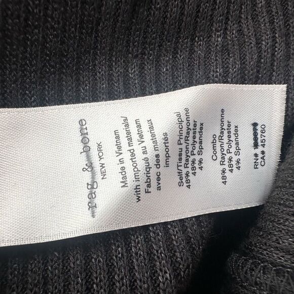 Rag & Bone $125 The Knit Rib Scoop Neck Tee Rib T-Shirt medium - Picture 5 of 5